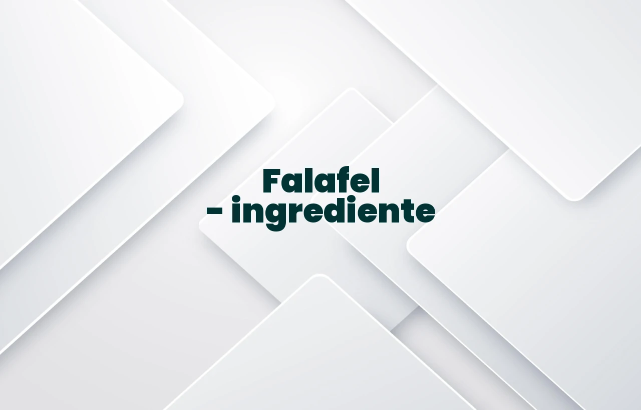 falafel ingrediente