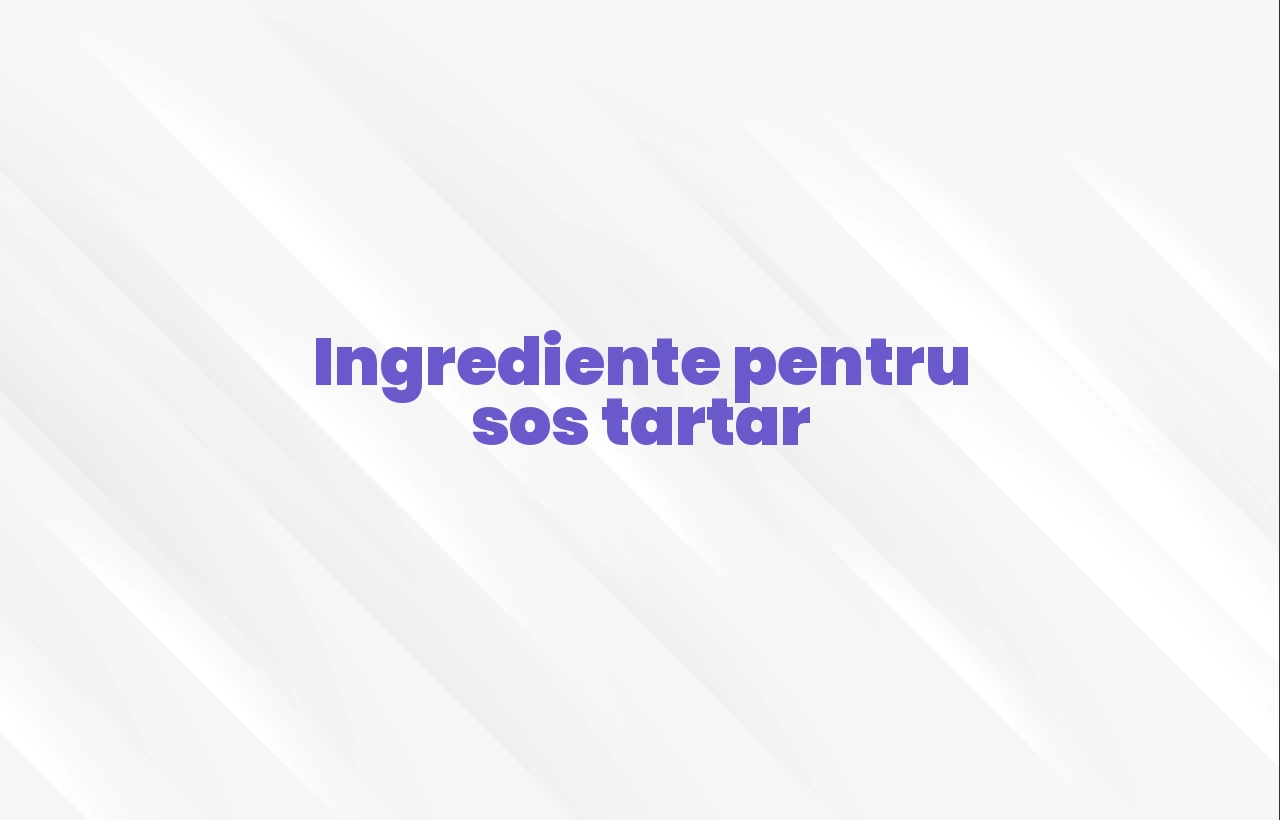sos tartar ingrediente