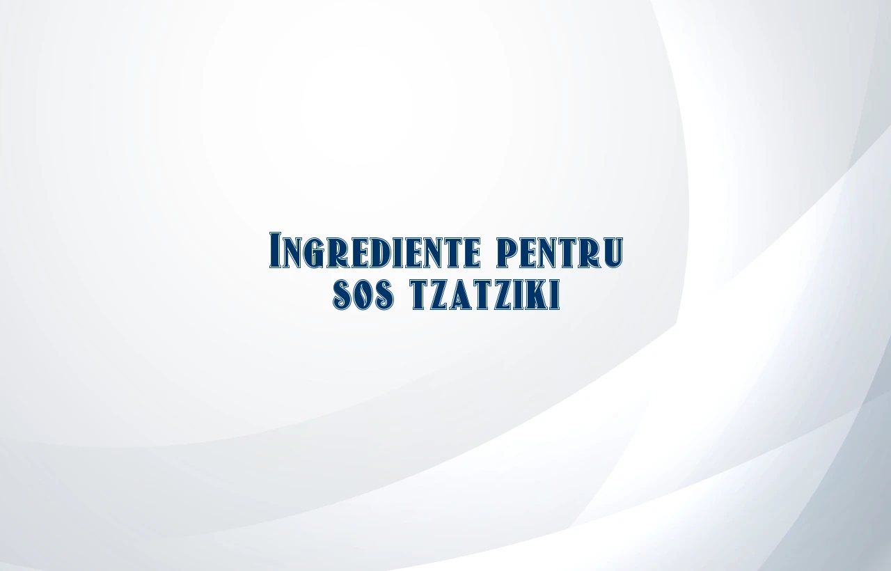 sos tzatziki ingrediente
